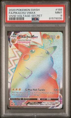 Pikachu VMAX - 188/185 - Secret Rare - PSA 9